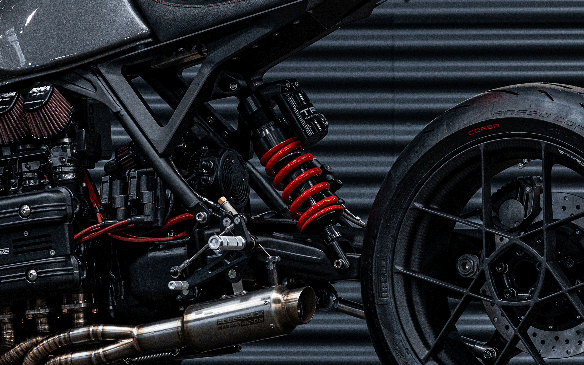 BMW K-Series TFX rear shock R1100S swing arm conversion centre shock caferacer NEW