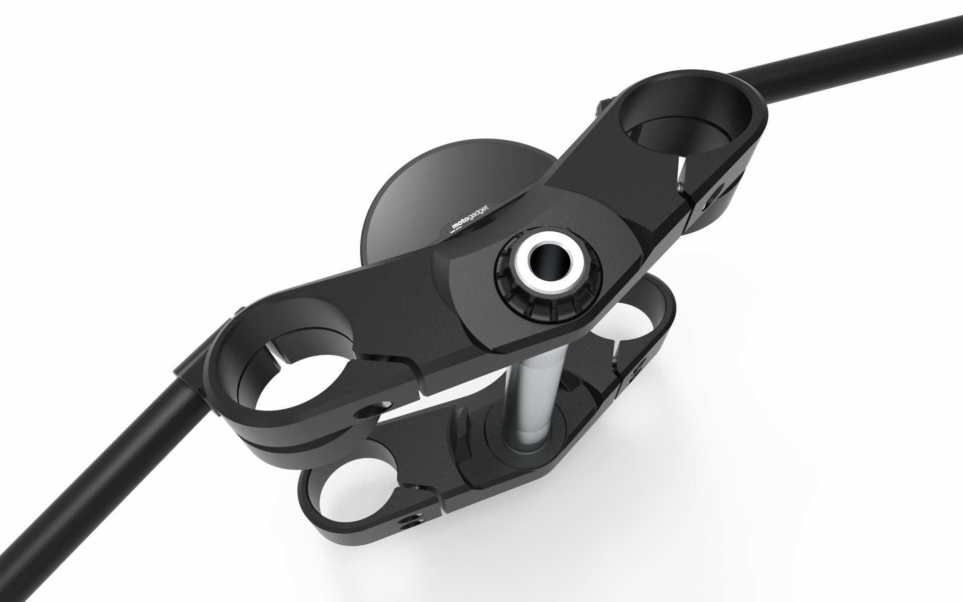 BMW R nineT R9T front end triple yoke motogadget caferacer custom aluminum cnc fork bridge