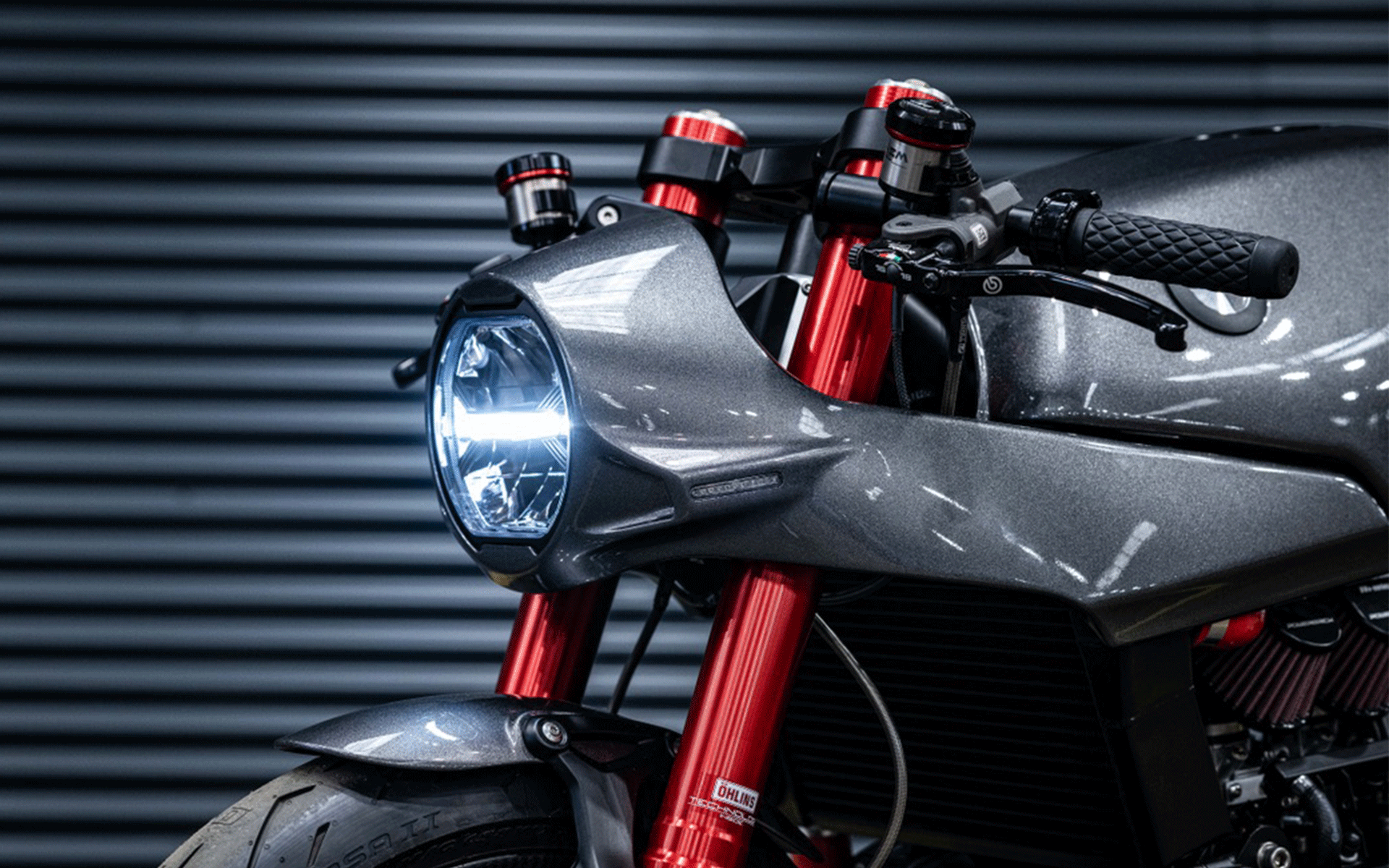 Koso Thunderbolt LED headlight caferacer custom motorcycle