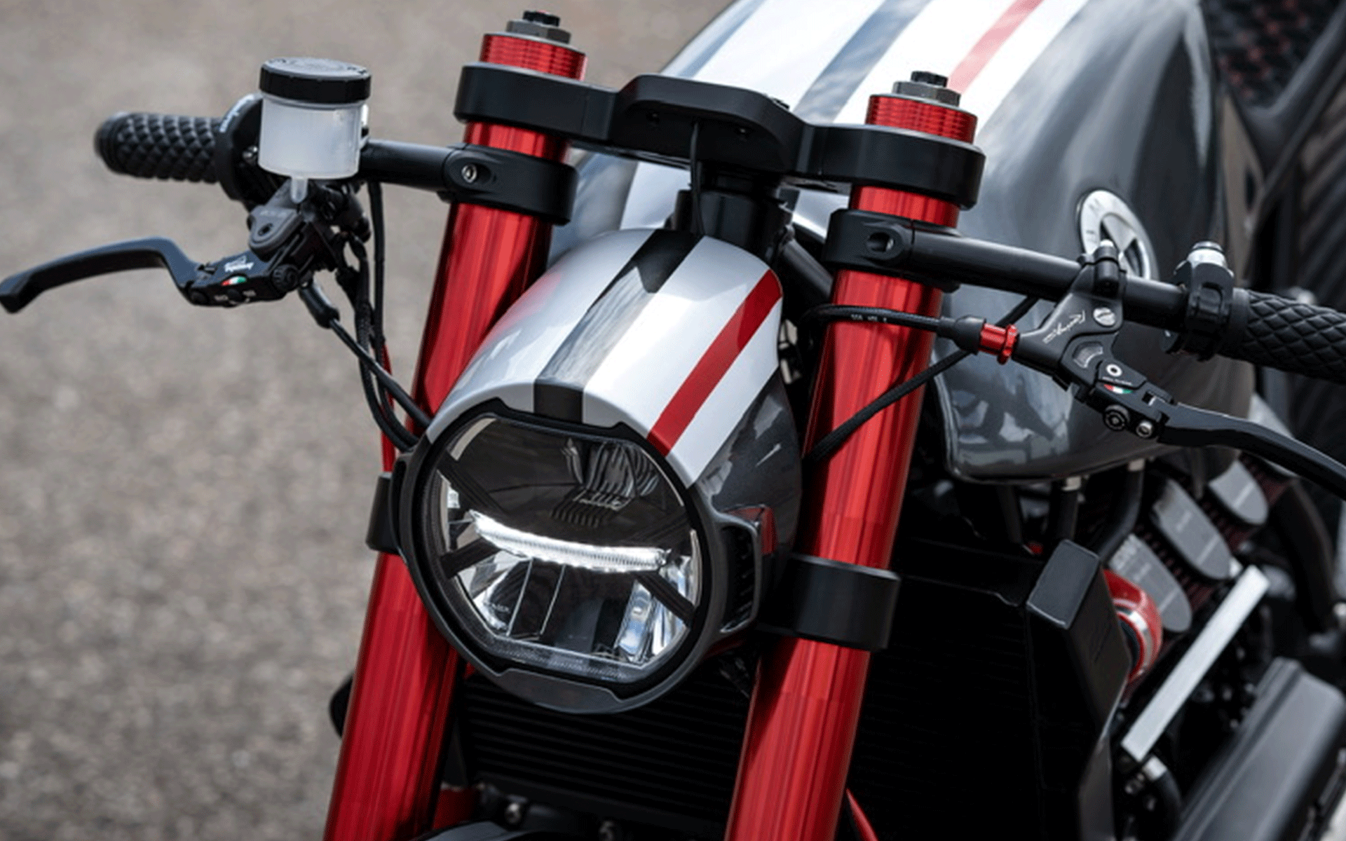 Koso Thunderbolt LED headlight caferacer custom motorcycle