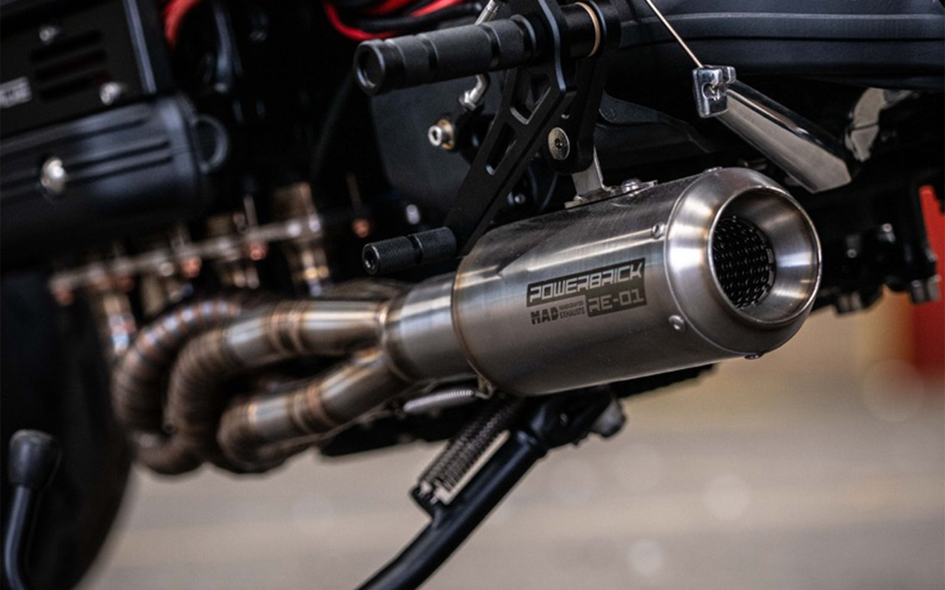 BMW K-series K100 K1100 exhaust system stainless steel muffler unique caferacer NEW
