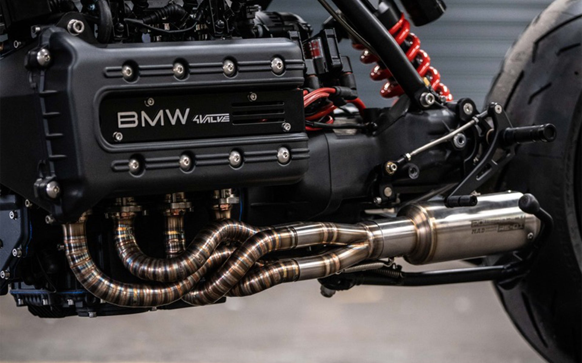 BMW K-series K100 K1100 exhaust system stainless steel muffler unique caferacer NEW
