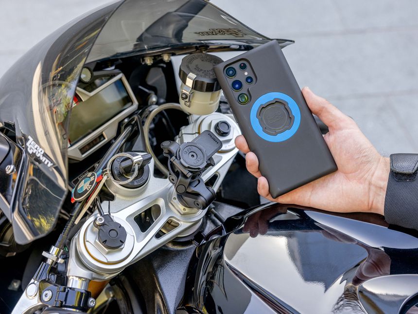 Quad lock motorcycle fork stem mount pro