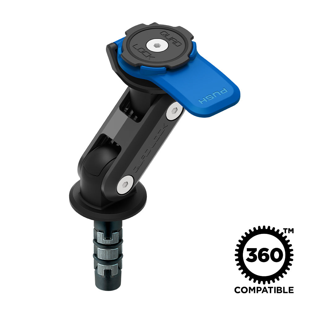Quad lock fork stem mount motorcycle