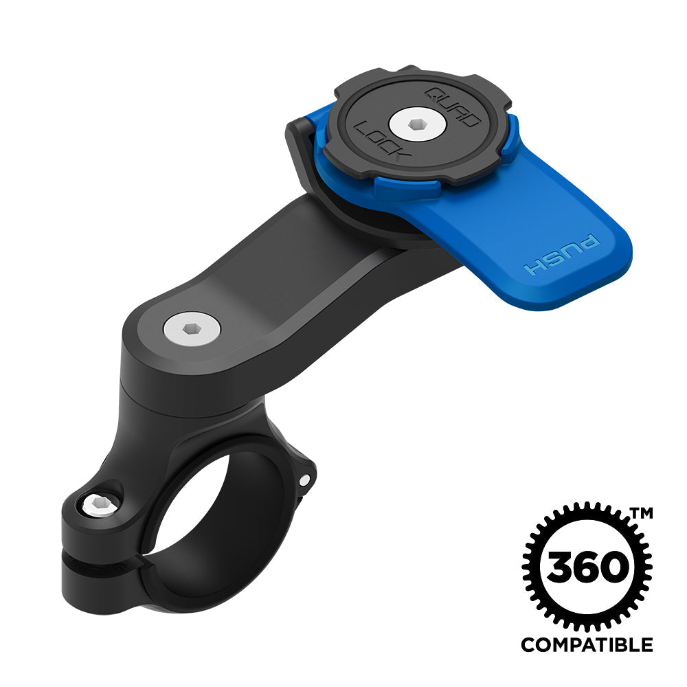 Quad lock motorcycle handlebar mount