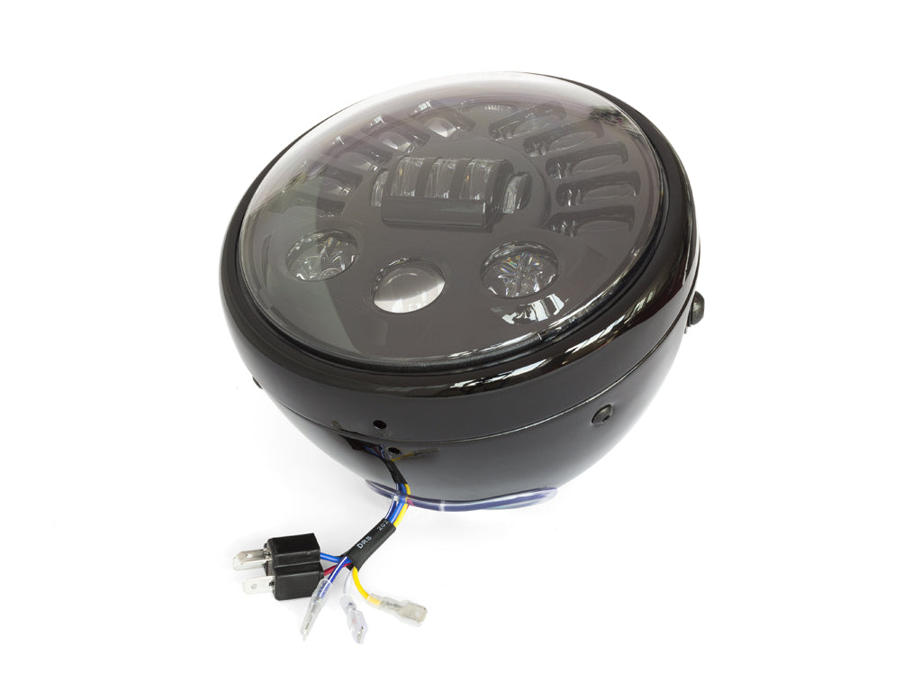 LED Caferacer headlight + Integrated turn signals