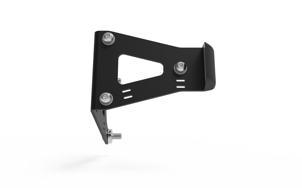 AccuFast2D Harley Rocker Foot Peg Mount License Plate Holder – Horizontal Style