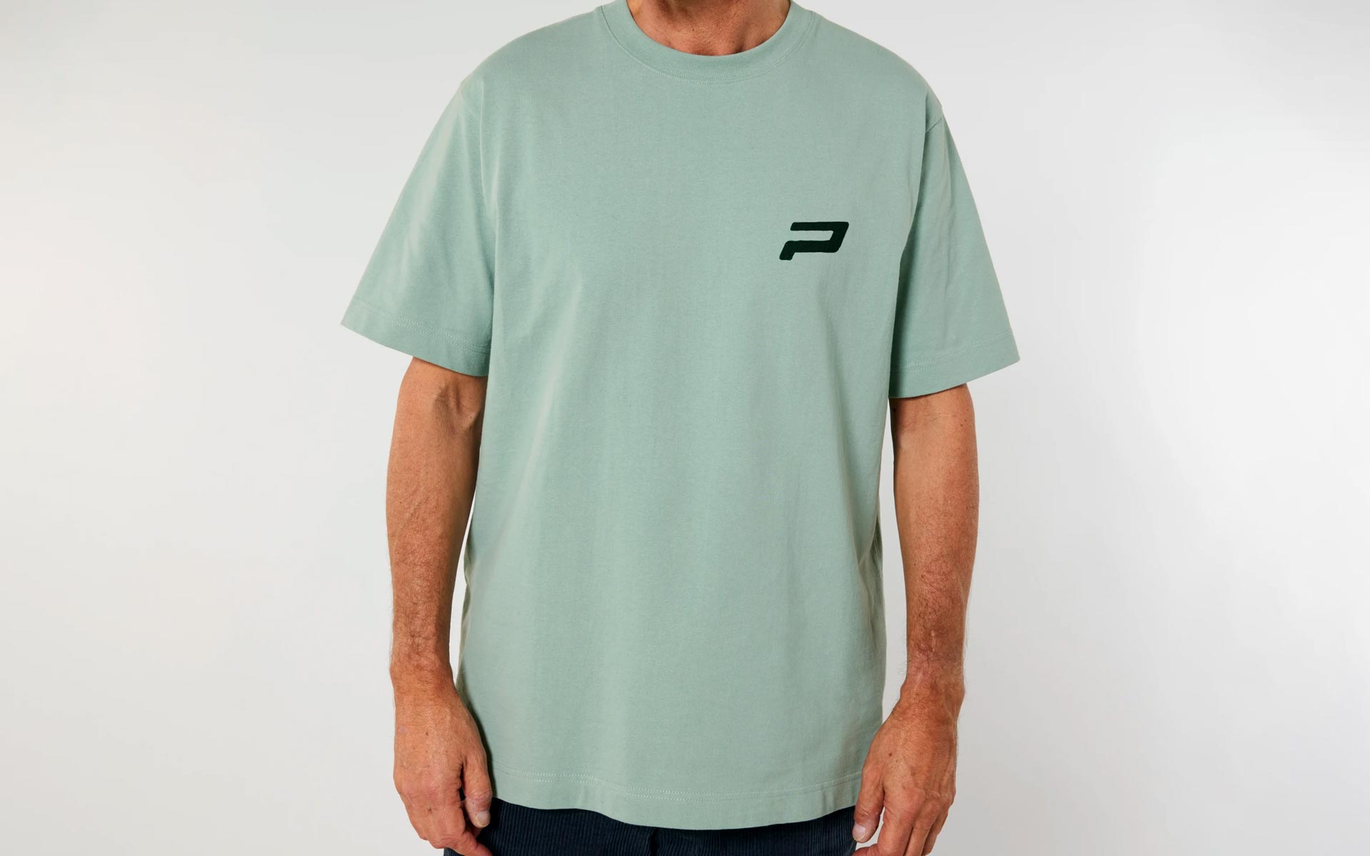 Powerbrick merchandise shirt green caferacer
